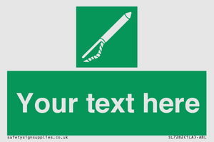 Custom sign safe condition Line throwing appliance